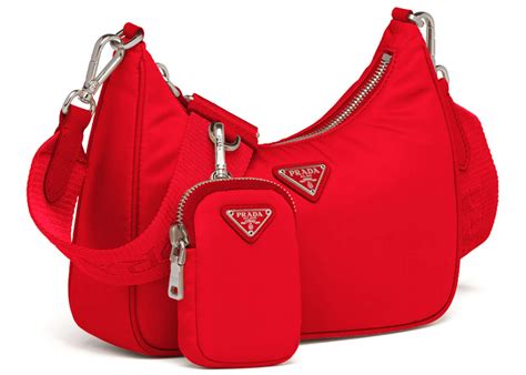 prada red sling bag|prada nylon shoulder bag price.